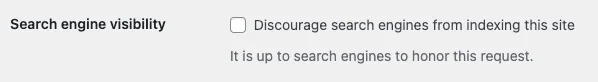 Search engine indexing options displayed.