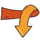 Red arrow pointing downward